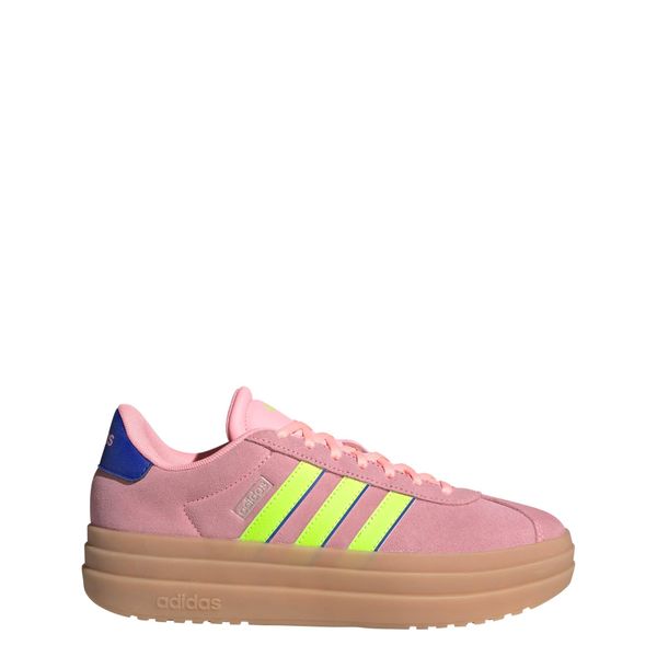 Buty VL Court Bold. Czerwone obuwie sportowe damskie Adidas, bez wzorów, trekkingowe. Za 379.00 zł.