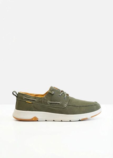 Buty wsuwane Camel Active z bawełnianego płótna. Zielone półbuty na co dzień męskie bonprix, z bawełny, bez zapięcia. Za 179.99 zł.