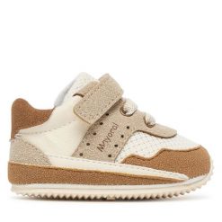 Sneakersy Mayoral. Brązowe trampki i tenisówki chłopięce Mayoral, bez wzorów, bez zapięcia. Za 99.99 zł.