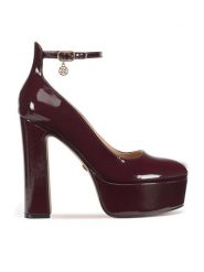 Nine West Czółenka WFA3040-1 Bordowy. Czerwone czółenka damskie Nine West, bez wzorów, z materiału, bez obcasa, bez zapięcia. Za 174.99 zł.