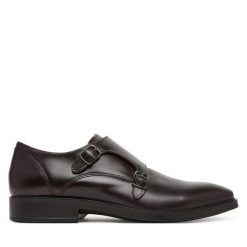 Półbuty ECCO. Brązowe eleganckie półbuty ecco, wizytowe, bez zapięcia. Za 599.99 zł.