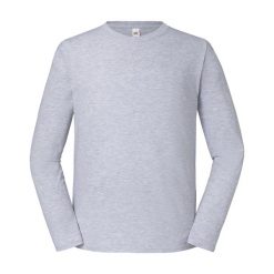 Męska Koszulka Z Długim Rękawem Iconic 195 Premium Heather. Szare bluzki z długim rękawem męskie Fruit of the Loom, m, bez wzorów, bez kołnierzyka, bez ramiączek, trekkingowe. Za 60.99 zł.