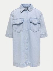 Kids ONLY Sukienka jeansowa Sophie 15344561 Niebieski Oversize. Niebieskie sukienki dla dziewczynek Kids Only, bez wzorów, z bawełny, bez ramiączek. Za 109.99 zł.