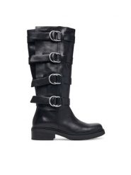 Vagabond Shoemakers Kozaki Karlie 6215-001-20 Czarny. Czarne kozaki damskie Vagabond Shoemakers, ze skóry, bez obcasa, na płaskiej podeszwie. Za 1,519.00 zł.
