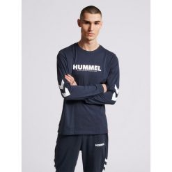 Koszulka z długim rękawem Hummel hmlLEGACY. Niebieskie koszulki sportowe męskie Hummel, m, bez wzorów, bez kołnierzyka, bez ramiączek, na fitness i siłownię. Za 144.00 zł.