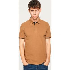 Koszulka polo - Beżowy. Brązowe koszulki polo męskie Reserved. Za 79.99 zł.