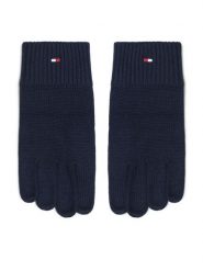 Tommy Hilfiger Rękawiczki Męskie Essentials AM0AM12845 Granatowy. Niebieskie rękawiczki męskie Tommy Hilfiger, bez wzorów, z bawełny. Za 169.99 zł.