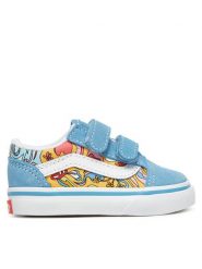 Vans Sneakersy Old Skool V VN000CS6BOX1 Niebieski. Niebieskie buty sportowe dziewczęce Vans, bez wzorów, ze skóry, bez zapięcia. Za 179.99 zł.