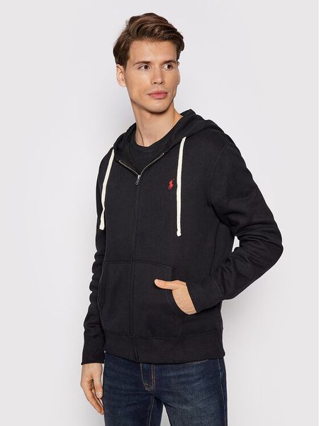 Polo Ralph Lauren Bluza Fleece 710813297001 Czarny Regular Fit. Czarne bluzy męskie Polo Ralph Lauren, l, bez wzorów, z syntetyku, bez kaptura. Za 679.99 zł.
