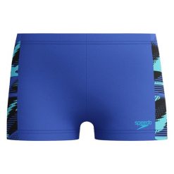 Chłopięce Spodenki Kąpielowe Z Panelem Hyperboom. Niebieskie szorty dla chłopców Speedo, bez wzorów, z materiału. Za 132.99 zł.