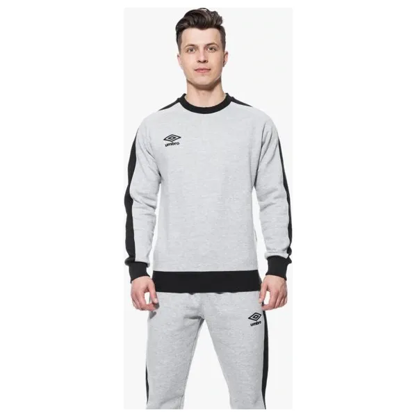 Umbro Bluza Contrast Panel Crew , szary, rozmiar XL. Szare bluzy męskie Umbro, m, bez wzorów, z bawełny, bez kaptura, na fitness i siłownię. W wyprzedaży za 79.99 zł.