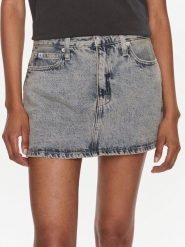 Calvin Klein Jeans Spódnica jeansowa J20J222502 Niebieski Regular Fit. Niebieskie spódnice damskie Calvin Klein Jeans, bez wzorów, z bawełny. Za 389.99 zł.