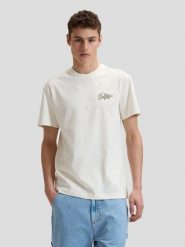 MESKA KOSZULKA LEE FLAG TEE NATURAL 112376394. T-shirty męskie Lee, l, bez wzorów, bez kołnierzyka. Za 79.99 zł.