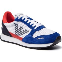 Sneakersy EMPORIO ARMANI - X4X215 XL693 P030 Pr.Blue/White/Lava. Półbuty na co dzień męskie marki Emporio Armani. Za 719.00 zł.