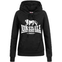 Bluza damska z kapturem Lonsdale Dihewyd. Czarne bluzy damskie Lonsdale, xl, bez wzorów, z dresówki, z kapturem. Za 278.50 zł.