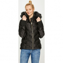 Guess Jeans - Kurtka. Szare kurtki damskie Guess Jeans, z aplikacjami, z jeansu. Za 799.90 zł.