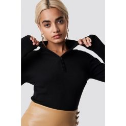 NA-KD Trend Sweter z suwakiem - Black. Czarne swetry damskie NA-KD Trend, z materiału. Za 141.95 zł.