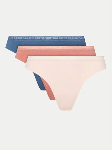 Tommy Hilfiger Komplet stringów UW0UW04890 Kolorowy. Stringi damskie Tommy Hilfiger, m, bez wzorów, z bawełny. Za 119.99 zł.