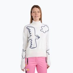 Sweter damski Rossignol Jcc Roll Neck. Białe swetry damskie Rossignol, bez wzorów, sportowe, bez kołnierzyka, bez ramiączek, bez kaptura. Za 939.99 zł.