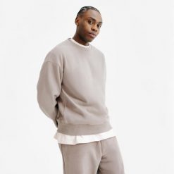 Bluza okrągły dekolt męska Elementals. Brązowe bluzy męskie Decathlon, m, bez wzorów, z bawełny, bez kaptura. W wyprzedaży za 129.99 zł.
