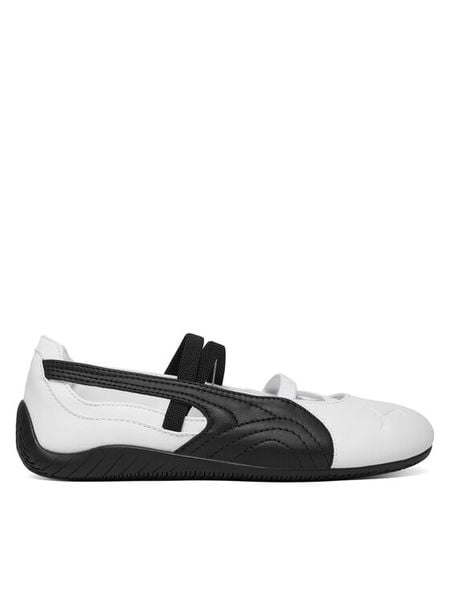 Puma Baleriny Speedcat Ballet Lthr Wns 406144 03 Biały. Białe baleriny damskie Puma, bez wzorów, ze skóry, bez obcasa. Za 261.99 zł.