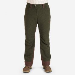Spodnie myśliwskie Solognac Warm 900 wełna. Brązowe spodnie sportowe męskie SOLOGNAC, m, bez wzorów, z wełny, outdoorowe. Za 449.99 zł.