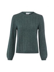 Vila bluzka z dzianiny Kobiety zielony, L. Zielone bluzki damskie Vila, l, w ażurowe wzory, z dzianiny, bez kołnierzyka, bez ramiączek. Za 149.95 zł.
