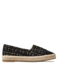 DeeZee Espadryle WSS990-104 Czarny. Czarne espadryle damskie DeeZee, bez wzorów, ze skóry, bez obcasa, bez zapięcia. Za 69.99 zł.