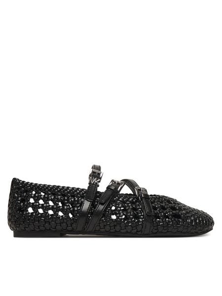 MICHAEL Michael Kors Baleriny Indy Flex 40S6IDFP1L Czarny. Czarne baleriny damskie MICHAEL Michael Kors, bez wzorów, ze skóry, bez obcasa. Za 628.99 zł.