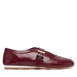 Baleriny Tommy Hilfiger. Czerwone baleriny damskie Tommy Hilfiger, bez wzorów, bez obcasa. Za 449.99 zł.
