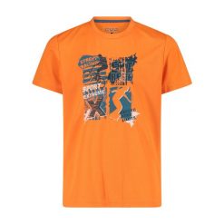 Koszulka dziecięca z piki CMP. Brązowe t-shirty dla chłopców CMP, bez wzorów, z materiału, bez ramiączek. Za 110.50 zł.