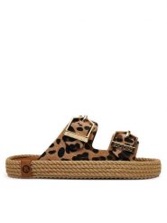 Bohonomad Espadryle Sydney SYD.12-LEO Brązowy. Brązowe espadryle damskie Bohonomad, bez wzorów, ze skóry, bez obcasa, bez zapięcia. Za 269.99 zł.