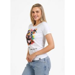 Koszulka damska Pitbull Watercolor. Białe t-shirty damskie PITBULL, xs, bez wzorów, casualowe, bez kołnierzyka. Za 64.99 zł.