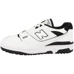 Buty do chodzenia dla dorosłych New Balance 550. Białe obuwie sportowe damskie New Balance, bez wzorów, z gumy, trekkingowe. W wyprzedaży za 496.25 zł.