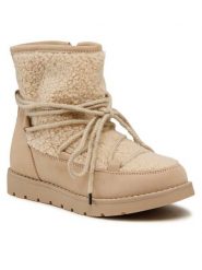 DeeZee Kozaki CS2108-03 Beżowy. Brązowe buty zimowe dziewczęce DeeZee, bez wzorów, z materiału, bez zapięcia. Za 95.99 zł.