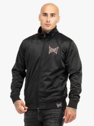 Kurtka z dresu Tapout Temacula. Czarne kurtki męskie TAPOUT, l, bez wzorów, z dresówki, sportowe, bez kaptura. Za 245.50 zł.