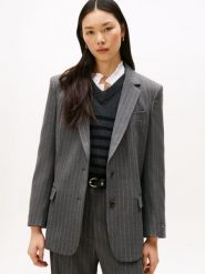 Tommy Hilfiger Marynarka Kobiety Sztuczne włókno szary, 38. Szare żakiety damskie Tommy Hilfiger, bez wzorów, z włókna, eleganckie. Za 849.95 zł.