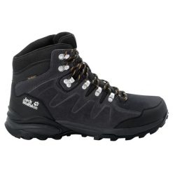 Buty trekkingowe męskie Jack Wolfskin Refugio Texapore Mid. Czarne trekkingi męskie Jack Wolfskin, za kostkę, trekkingowe. Za 429.99 zł.