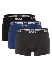 BOSS Obcisłe bokserki pakowane po 3 szt. Mężczyźni Bawełna niebieski|szary|wielokolorowy, L. Niebieskie bokserki męskie Boss, l, bez wzorów, z bawełny. Za 219.95 zł.