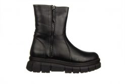 Botki Bayla-161 188 2105 01 Black 161640, Czarny, Skóra naturalna - 41. Czarne botki damskie Bayla, na zimę, z gumy, eleganckie, z okrągłym noskiem, za kostkę, bez obcasa, bez zapięcia. W wyprzedaży za 269.10 zł.