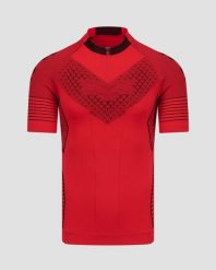 Koszulka biegowa męska X-Bionic Twyce Race Shirt SS Red. Czerwone koszulki sportowe męskie X Bionic, na lato, m, bez wzorów, ze skóry, bez kołnierzyka, bez ramiączek, do biegania. Za 300.00 zł.
