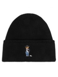 Polo Ralph Lauren Czapka 455P23854001 Czarny. Czarne czapki i kapelusze damskie Polo Ralph Lauren, na zimę, bez wzorów, z wełny. Za 419.99 zł.