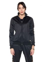 Bluza z zamek błyskawiczny na trening na co dzień. Czarne bluzy damskie LEONE 1947 APPAREL, l, bez wzorów, bez kaptura. Za 328.38 zł.