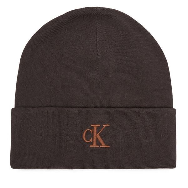 Czapka Calvin Klein. Brązowe czapki i kapelusze damskie Calvin Klein, na zimę, bez wzorów. Za 129.99 zł.