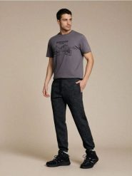 Spodnie dresowe regular jogger - szary. Szare spodnie sportowe męskie Sinsay, l, bez wzorów, z dresówki, na fitness i siłownię. W wyprzedaży za 24.99 zł.