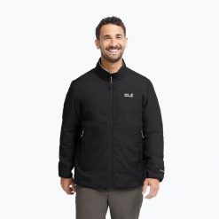 Kurtka ocieplana męska Jack Wolfskin Trail Light Ins 2IN1. Czarne kurtki męskie Jack Wolfskin, m, bez wzorów, bez kaptura. Za 629.99 zł.