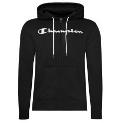 Bluza na co dzień męska CHAMPION na zamek z kapturem. Czarne bluzy męskie Champion, m, bez wzorów, z kapturem. Za 269.00 zł.