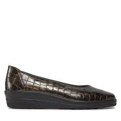 Baleriny Gabor. Brązowe baleriny damskie Gabor, bez wzorów, bez obcasa. Za 359.99 zł.