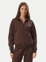 Guess Bluza V5BQ15 KCX22 Brązowy Regular Fit. Brązowe bluzy damskie Guess, m, z aplikacjami, z syntetyku, bez kaptura. Za 474.99 zł.