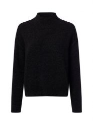 Marie Lund sweter z dzianiny z zawartością wełny Kobiety czarny, S. Czarne swetry damskie Marie Lund, s, bez wzorów, z dzianiny, bez kołnierzyka, bez ramiączek, bez kaptura. Za 249.95 zł.